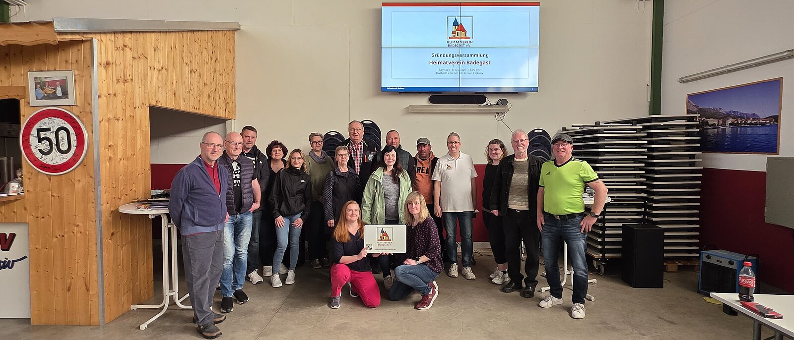 Bilder der Gründungsmitglieder des Heimatvereins Badegast